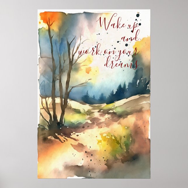 Wall Art Motivational Watercolor Poster 94 (Frente)