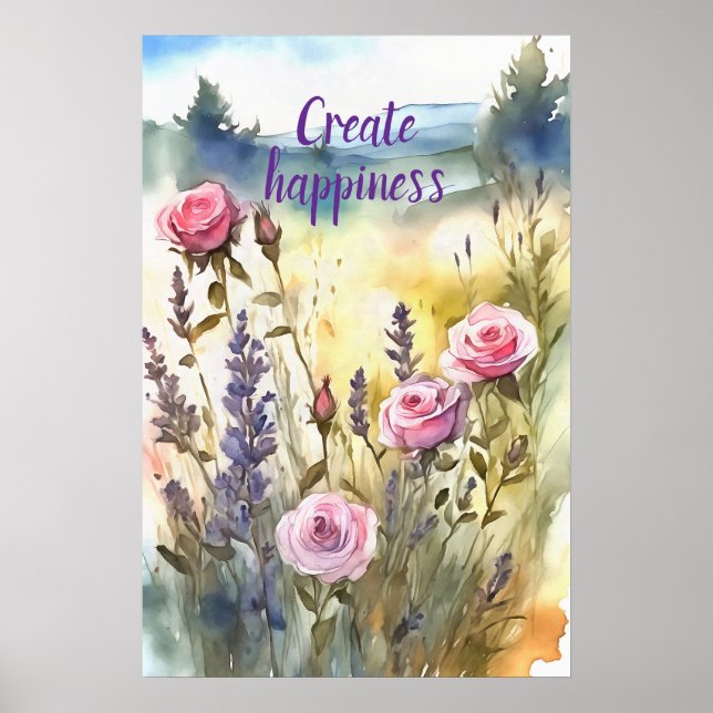 Wall Art Motivational Watercolor Poster 98 (Frente)