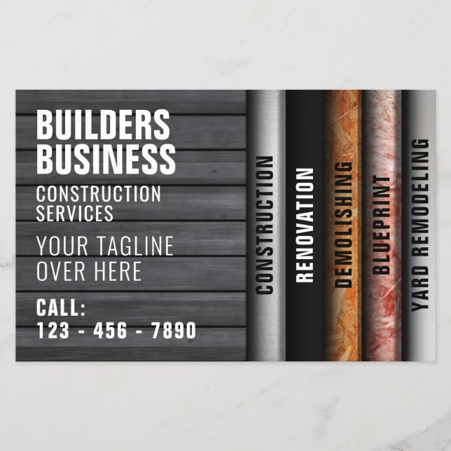 Wall layers construction inspired  flyer (Frente)