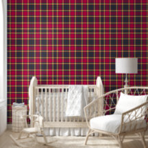 Wall Paper - Red, Yellow and Green Tartan