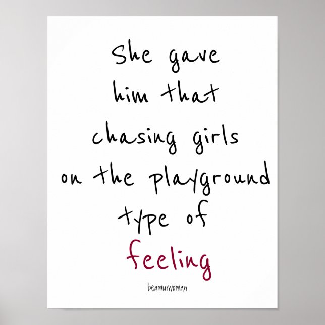 Wall Poster Ela Lhe Deu Esse Amor (Frente)