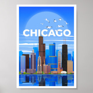 WallArt do Poster de viagens Chicago