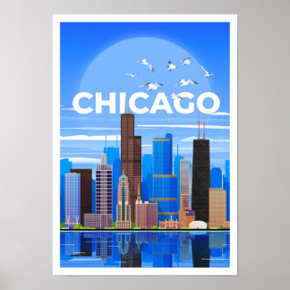 WallArt do Poster de viagens Chicago