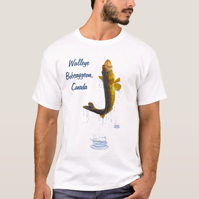 Walleye Pesca ao ar livre Camisa desportiva do pes (Frente)