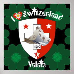 Wallis Valais Suíça Suisse poster