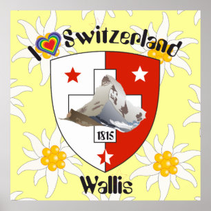Wallis Valais Suíça Suisse poster