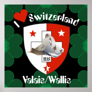Wallis Valais Suíça Suisse poster