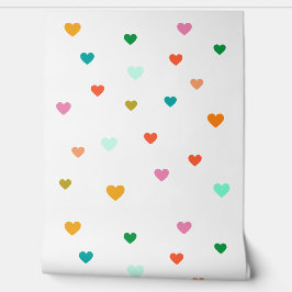 Wallpaper de padrão cardíaco colorido