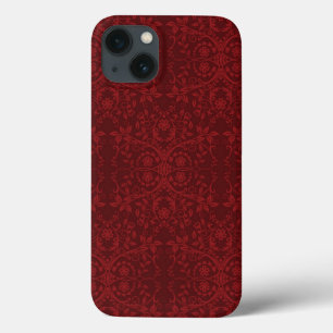 Wallpaper Red Floral Detalhado