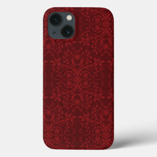 Wallpaper Red Floral Detalhado