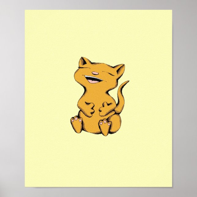 Wally Cat Laughing Poster (Frente)
