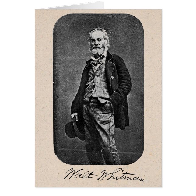 Walt Whitman como um Jovem Cartão (Frente)