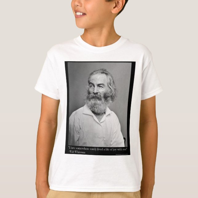 Walt Whitman Joy You Love Quote Mugs Camisetas etc (Frente)