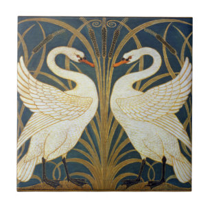 Walter Crane - Swan, Rush E Iris Art Nouveau
