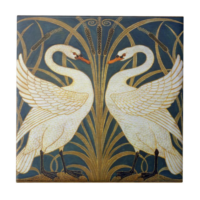 Walter Crane - Swan, Rush E Iris Art Nouveau (Frente)