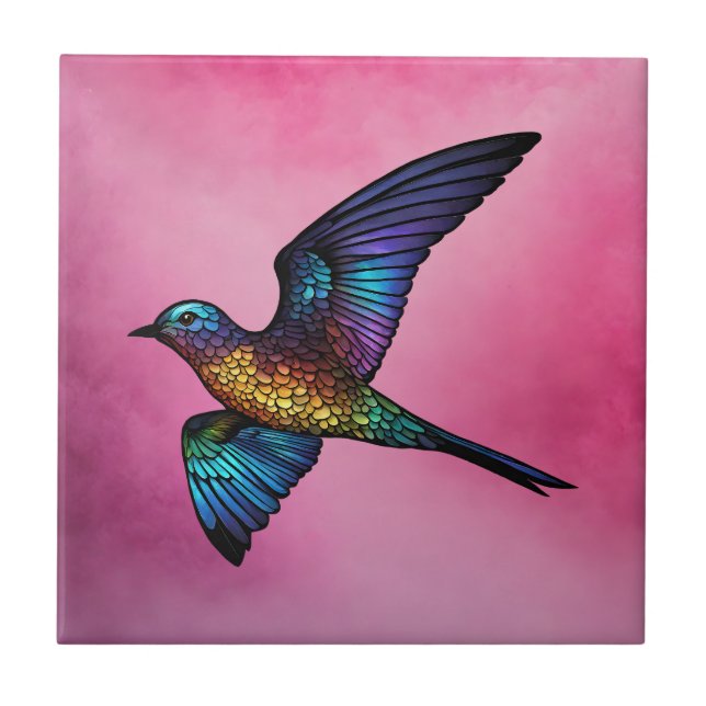 Wanderer sem limites: Pássaro Swift Multicolor (Frente)