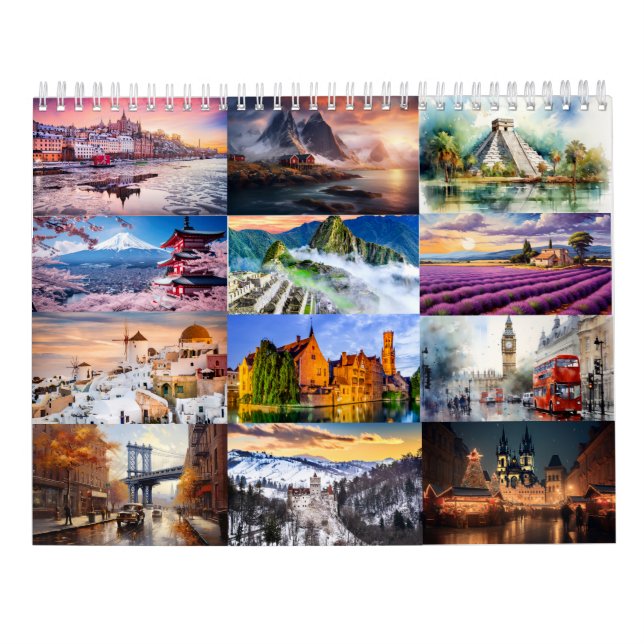 Wanderlust 2025: Um Calendário De Parede Inspirado (Verso)