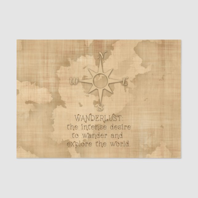 Wanderlust…" Citações de viagem no papel do (Frente )