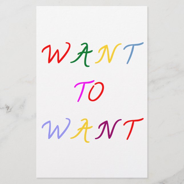 want to want multicolore (Frente)
