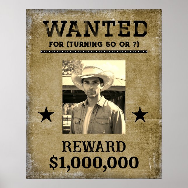 Wanted Poster - photo and you decide the "crime" (Frente)