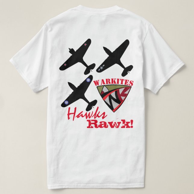 Warkites Hawks Rawk! Camiseta (Verso do Design)