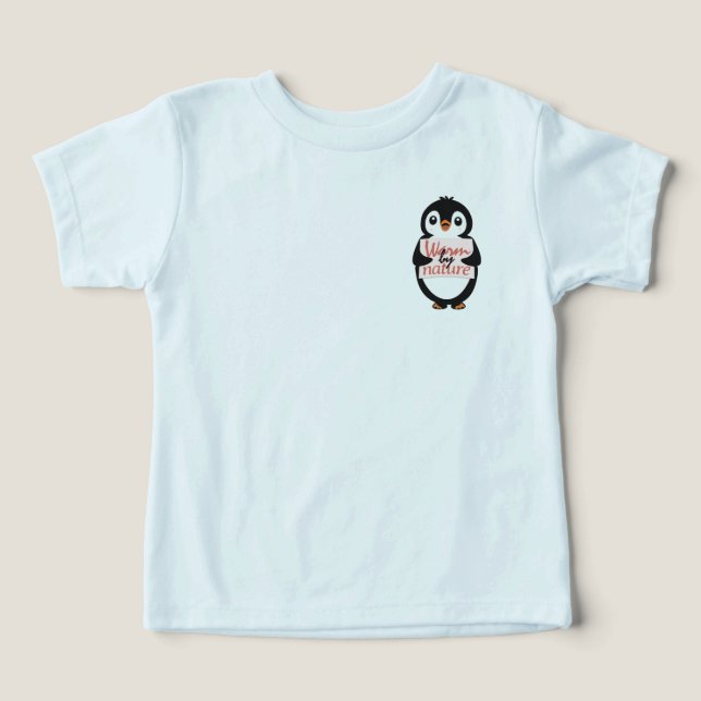 Warm by nature: Adorable Penguin with Playful Text (Design frontal)