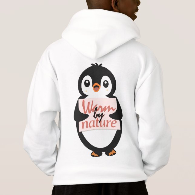 Warm by nature: Adorable Penguin with Playful Text (Verso)
