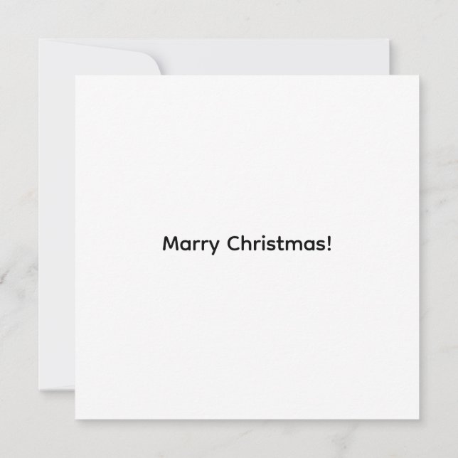 Warm Christmas Cat Flat Card (Verso)