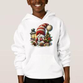 Warm Christmas Gnome Kids Hoodie