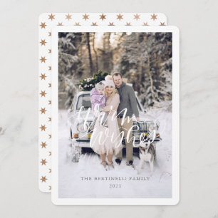 Warm Deseja Cartão de Natal Flat Holiday Card