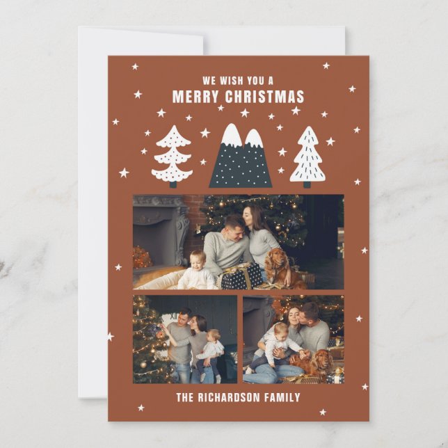 Warm Warm deseja o cartão de saudação de Natal (Frente)