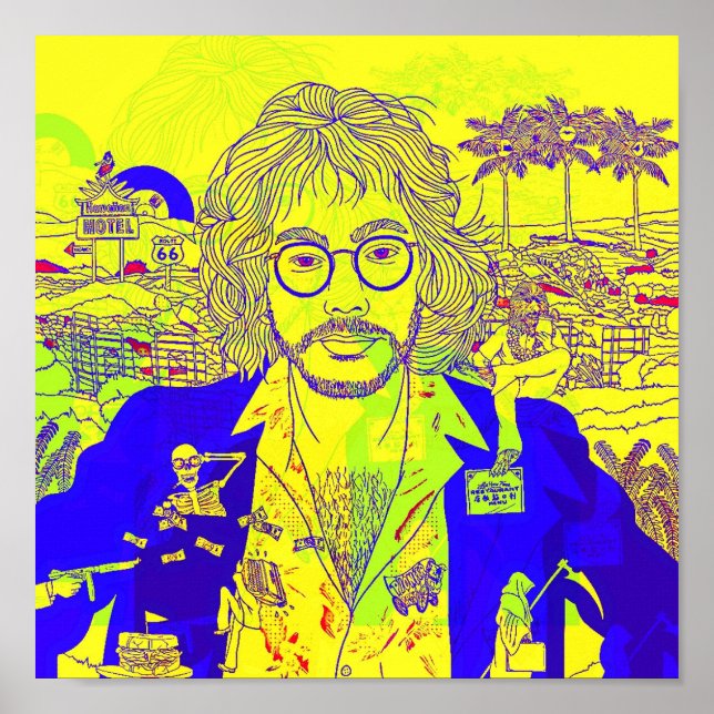Warren Zevon Pop Art Poster (Frente)