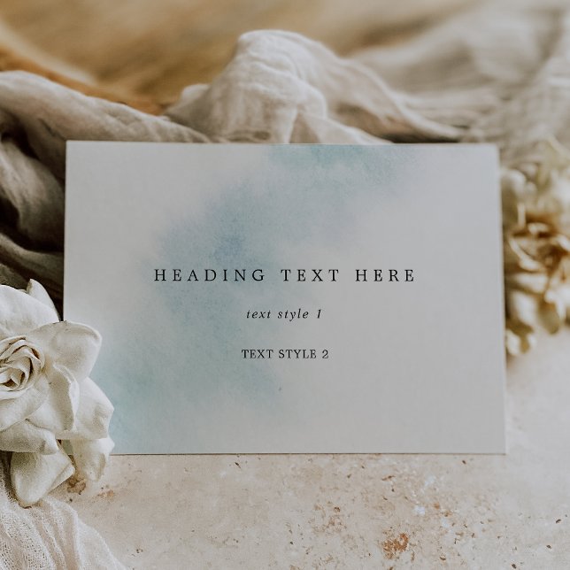 Wash de Aquarela | Cartão multipropósito azul (Watercolor Wash | Blue Multipurpose Card)