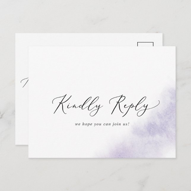 Wash de Aquarela | Cartão postal RSVP de Música Ro (Frente/Verso)