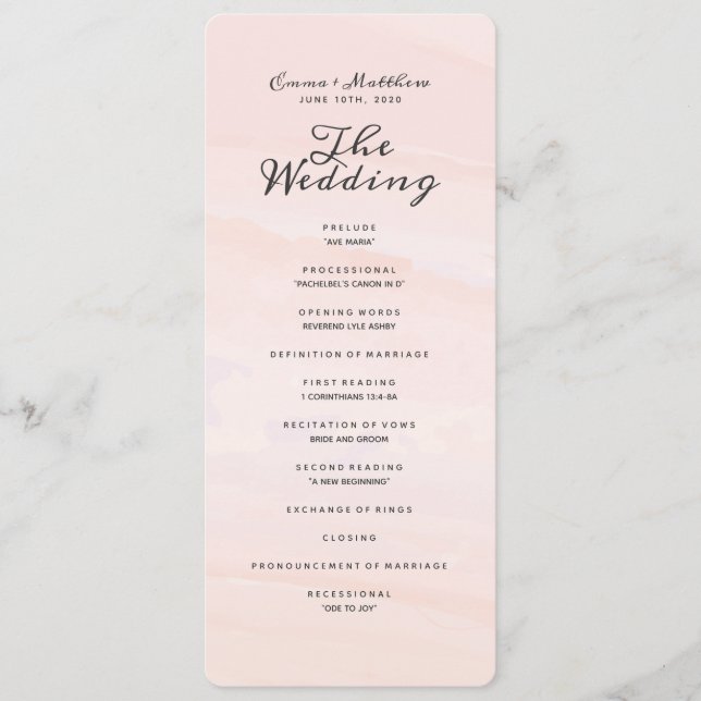 Wash de Aquarela | Programa Blush Wedding (Frente)