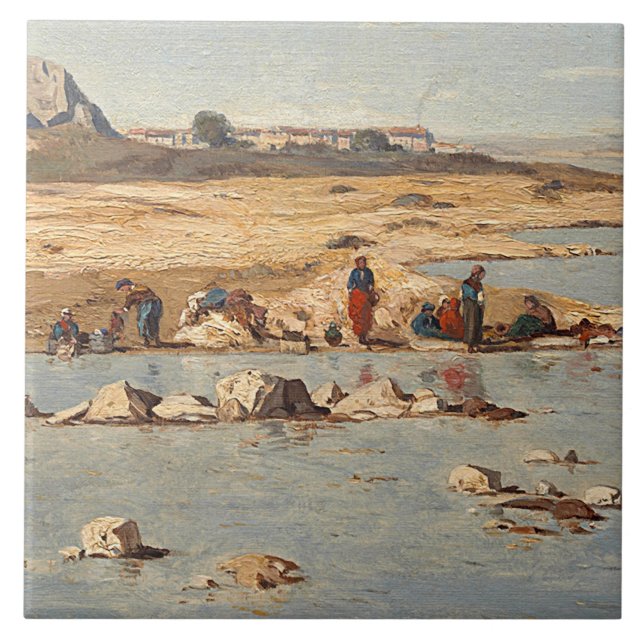 Washerwomen nos bancos do Durance, 1866 (Frente)