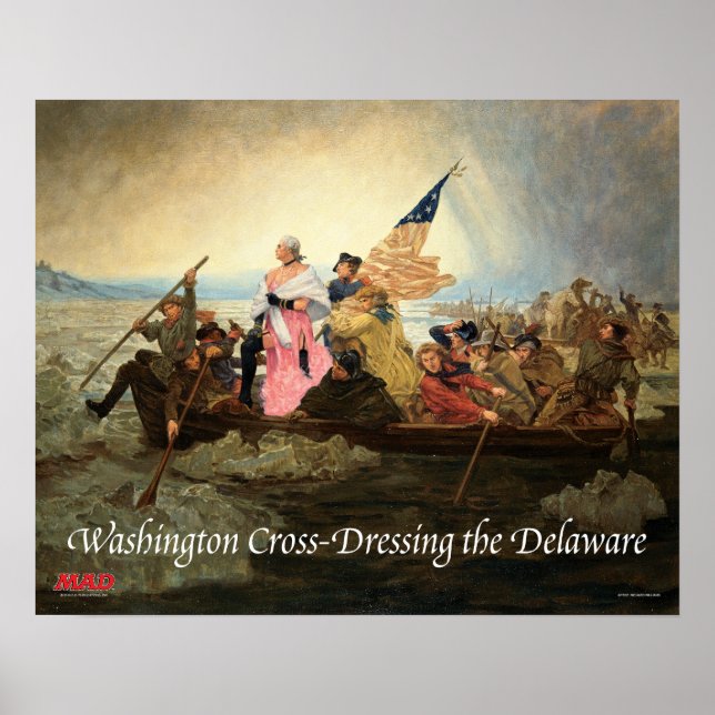 Washington Cross-Dasing the Delaware Poster (Frente)