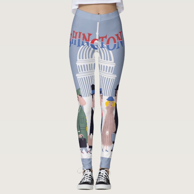Washington D.C. Leggings femininas (Frente)