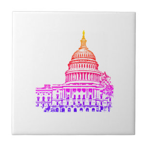 Washington DC EUA Capitol Sketch