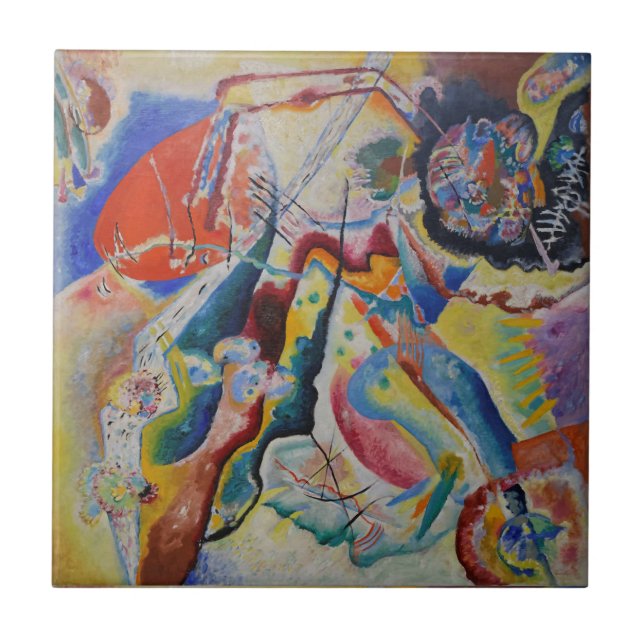Wassily Kandinsky Red Stain Abstrato Art (Frente)