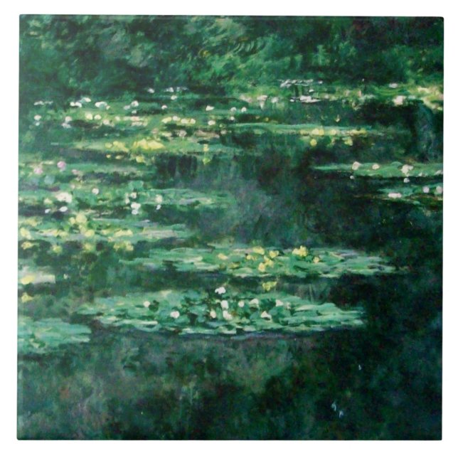WATER LILILIES IN GREEN POND por Claude Monet (Frente)