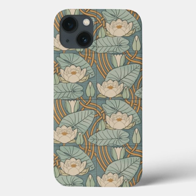 Water Lily Art Nouveau Nature (Verso)
