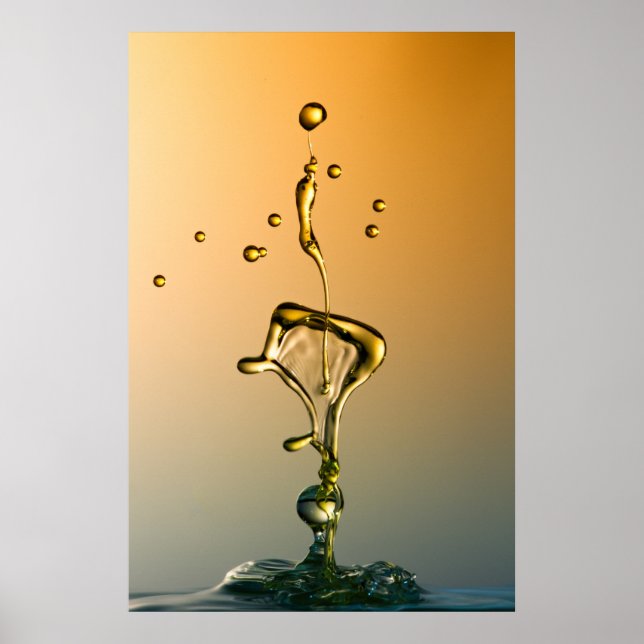 Water Sculpture: Golden Line Poster (Frente)
