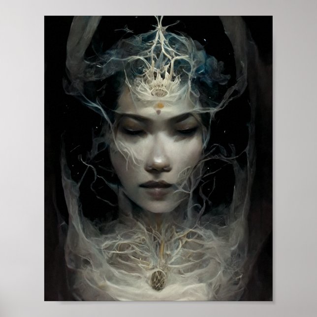 Water Wraith Fantasy Sci-Fi Art Poster (Frente)