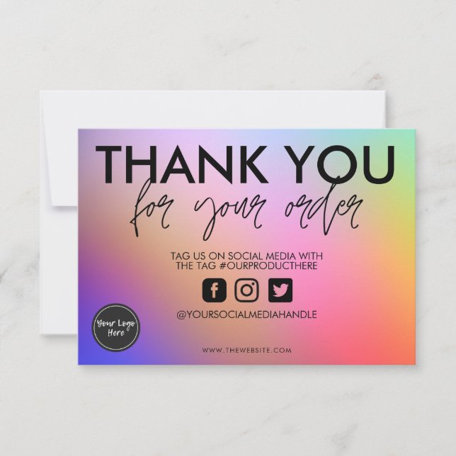 Watercolor Abstrato Obrigado Media Insert (Frente)