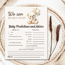 Watercolor Bear for Baby shower boy