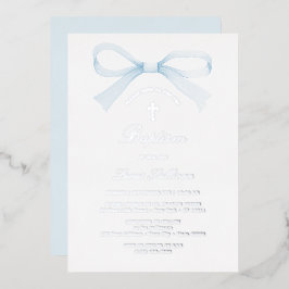 Watercolor Blue Bow Baptism