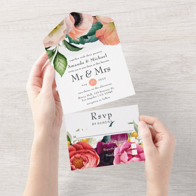 Watercolor Boho Floral Wedding (Aba destacável)