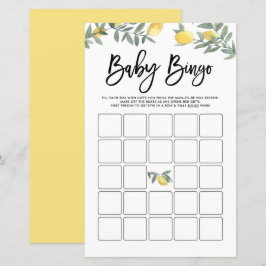 Watercolor Boho Lemons - Chá de fraldas Bingo