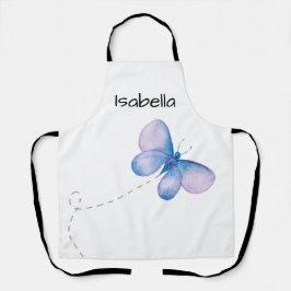 Watercolor Butterfly Flight Script Name Art